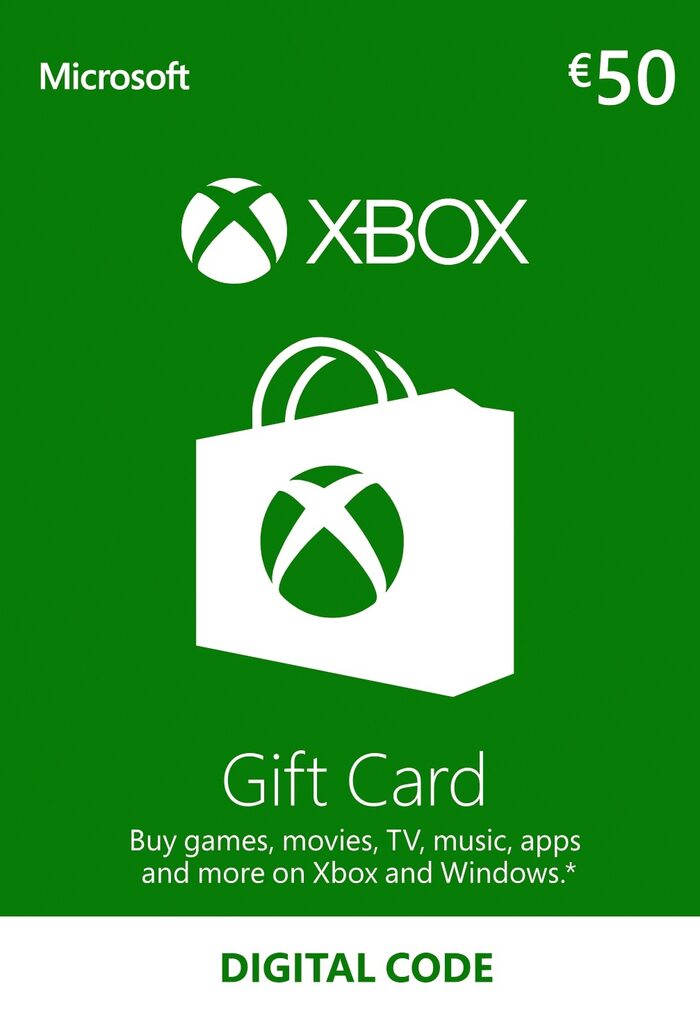 Carte cadeau Xbox 50 € - Europe